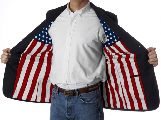 National Guard Patriotic Army American Flag Mens Fashion Baseball Uniform Jacket Sport Coat
